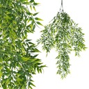 RUSKUS ZWISAJĄCA GĘSTA ZIELONA ROŚLINA 75cm DEKORACJA ZWIS ŚLUB WESELE