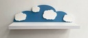 Полка для детской комнаты Скрытый Крепеж Cloud Blue 80х24,5 см