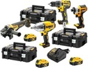 DEWALT COMBO 4 ШТ. КЛЮЧ + НАБОР ИНСТРУМЕНТОВ 3X5AH