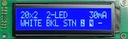 ART LCD 2x20-W/B со светодиодом Белый/Синий Внеш.темп.