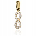Золотой КУЛОН «БЕСКОНЕЧНОСТЬ» БЕСКОНЕЧНОСТЬ Цирконы