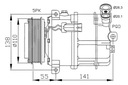 NRF COMPRESOR DE ACONDICIONADOR ALFA ROMEO 159 FIAT CROMA OPEL SIGNUM 