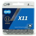 Велосипедная цепь KMC X11R 11-рядная 114 звеньев GREY BOX + CAP