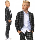 КОСТЮМНЫЙ БЛЕЙЗЕР БРЮКИ графитовый в клетку 110/116