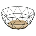 ЧЕРНО-КОРИЧНЕВАЯ МЕТАЛЛИЧЕСКАЯ ТАРЕЛКА 26см КОРЗИНА ДЛЯ ФРУКТОВ