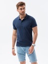 Рубашка-поло мужская трикотажная, темно-синяя V2 S1374 M