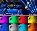 ILUMINACIÓN X12 DIOPARA LUMINOSO LED 4 PIEZAS XXL USB RGB CONTROL REMOTO PARA AUTO 