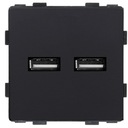 Черная розетка для USB-модуля 2x 3A система RTX SH