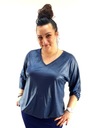 Plus Size. Blúzka Hviezda. Čierna s farebnými trblietkami .Blúzka roz 60 Rukáv 3/4 rukáv