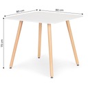 Kuchynský stolík moderný drevený štvorcový 80x80 cm Výška nábytku 73 cm
