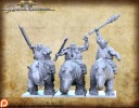 Ogre Rhino Riders x3 - Magori Miniatures - 3D печать