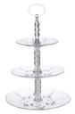 ПИРАМИДА ПРОЗРАЧНАЯ ФРУКТОВАЯ ТАРЕЛКА 26см 3-ЭТАЖНАЯ ПОДСТАВКА