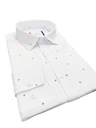 Pánska košeľa biela elegantná vzory SLIM FIT XL Druh goliera golier