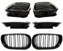 CALANDRE RADIATEUR RÉSERVOIR PL GRILLE GRILLES BMW E46 BERLINE LCI NOIR BRILLANTphoto 9