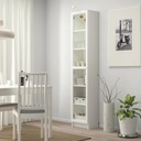 IKEA BILLY / OXBERG Regál biele sklo 40x30x202 cm Značka Ikea