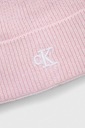 Calvin Klein Jeans čiapka s prímesou vlny farba ružová K60K611255 Veľkosť uniwersalny