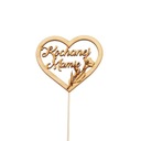 3 szt topper pik serce KOCHANEJ MAMIE