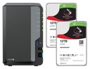 Synology DS224+ 6 ГБ ОЗУ + 2 накопителя Seagate IronWolf по 12 ТБ