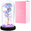 ВЕЧНАЯ РОЗА В СТЕКЛЕ, СВЕТЯЩАЯСЯ СВЕТОДИОДНАЯ ИДЕЯ ПОДАРКА На дни рождения и юбилеи