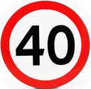 Знак ограничения скорости Б-33. до 40 км/ч 400 I поколения
