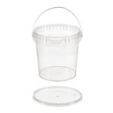 ВЕДРО ПЛАСТИКОВОЕ ДЛЯ ЕДЫ ПРОЗРАЧНОЕ 1Л С СЕРТИФИКАТОМ, 10 шт.