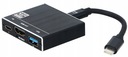 АДАПТЕР 3 в 1 USB-C HDMI 2.0 + USB 3.0 + USB C 4K/60 Гц