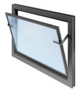 Окно гаражное хозяйственное ACO KIPP 80x50 антрацит