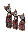 koty drewniane z drewna figurki ozdobne Indonezji