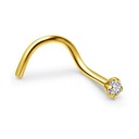 ЗОЛОТОЕ ТИТАНОВОЕ КОЛЬЦО В НОСЕ 0,8/6/1,5