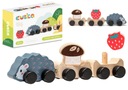Деревянная игрушка Wise Hedgehog Carts Strawberry Mushroom 15467