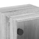 vidaXL Nočný stolík, sklenené dvere, sivý dub sonoma, 35x37x35 cm EAN (GTIN) 8721012214231