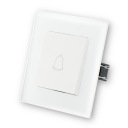 КЛАССИЧЕСКИЙ ЗВОНОК В СТЕКЛЯННОЙ РАМКЕ, БЕЛЫЙ СЕРИЯ EVO2