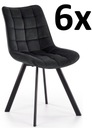 6x КУХОННЫЕ СТУЛЫ ДЛЯ СТОЛОВЫХ K332 ЧЕРНЫЙ HALMAR