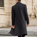 Элегантное классическое мужское пальто, черное, S-3XL
