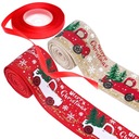 РОЖДЕСТВЕНСКАЯ ДЕКОРАТИВНАЯ ЛЕНТА, ЛЕН, НАБОР 3 шт.