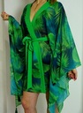 КИМОНО ПЛЯЖНАЯ ТУНИКА ПАРЕО ДЖУНГЛ МИДИ ШИФОН