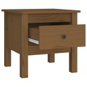 vidaXL Bočný stolík, medovo hnedá, 40x40x39 cm, masívne borovicové drevo Farba nábytku odtiene hnedej