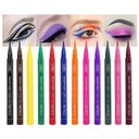 12 COLORES EYELINER EN PLYNIE IMPERMEABLE LATWY EN NOSZENIU MAKIJAZ MATE 