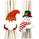 2 Рождественских колпака, зажим для штор, лента для штор, украшение САНТА-СНЕГОВИК