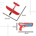 Pistolet wyrzutnia samolotów automat czerwony Wysokość produktu 2.5 cm