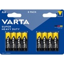 Батарея цинк-угольная Varta Super Heavy Duty AA (R6) 8 шт. 2026 г.