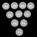 10 krystalicznie białych guzików imitujących perły Kod producenta 9120806