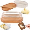 ДЕРЕВЯННАЯ МАСЛЕНКА С КРЫШКОЙ + ЭКО НОЖ В БЕСПЛАТНО!