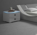 STOLIK NOCNY 2 SZYFLADY + OŚWIETLENIE LED 40X40X45