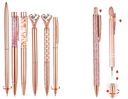 ПРЕМИУМ, 8 шт., шариковые ручки из розового золота, набор ручек ко Дню Влюбленных