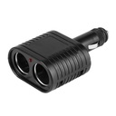 ROZGAŁĘZIACZ GNIAZDA ZAPALNICZKI PODWÓJNY CZARNY