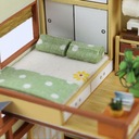Miniatúrny domček DIY Model Japonský LED Poschodie Vek dieťaťa 6 rokov +
