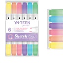 ДВУХСТОРОННИЕ МАРКЕРЫ YN-TEEN МАРКЕРЫ ДЛЯ ЭСКИЗОВ 6