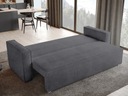 Szara sofa z funkcją spania TOP trzyosobowa kanapa rozkładana sztruks Kod producenta BroMARKT_5903736200384