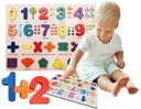 Skladačka čísla učenie počítanie drevená Montessori vzdelávacia tabuľa EAN (GTIN) 5905375841652